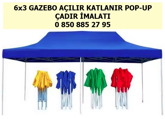 6x3 gazebo çadır satışı imalatı